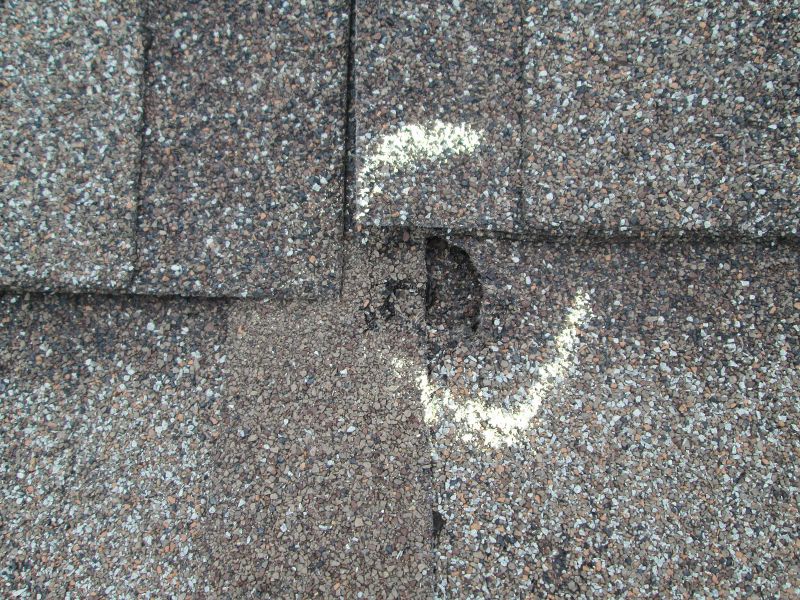 Hail Damage Roof Repair detail